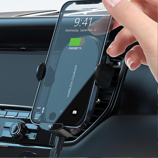 Trådløs billader 15W hurtiglading universell biltelefonholderlader for dashbord luftventil