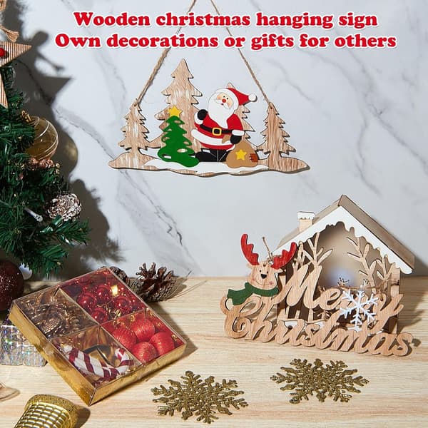 2 st Trä julplakett vägghängande skylt