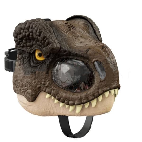 Jurassic World Velociraptor Dinosaur Moving Mask Halloween present brown