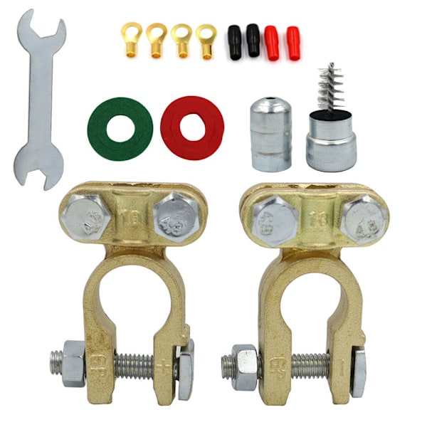2 STK Mässing batteriterminal Toppstolpssats B SET B SET