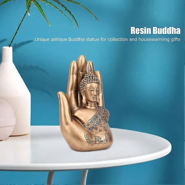 Mediterende Buddha-figur - Antikk Buddha-statue i harpiks