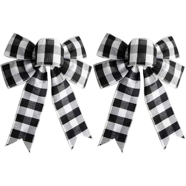 2 ST Buffalo Pläd Bow Halloween Thanksgiving till jul