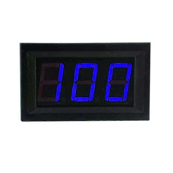 Digitalt Voltmeter 0,56 tommer 3-leder Spenningsmåler Tester LED-skjerm 0-100V Tilbehør Blå