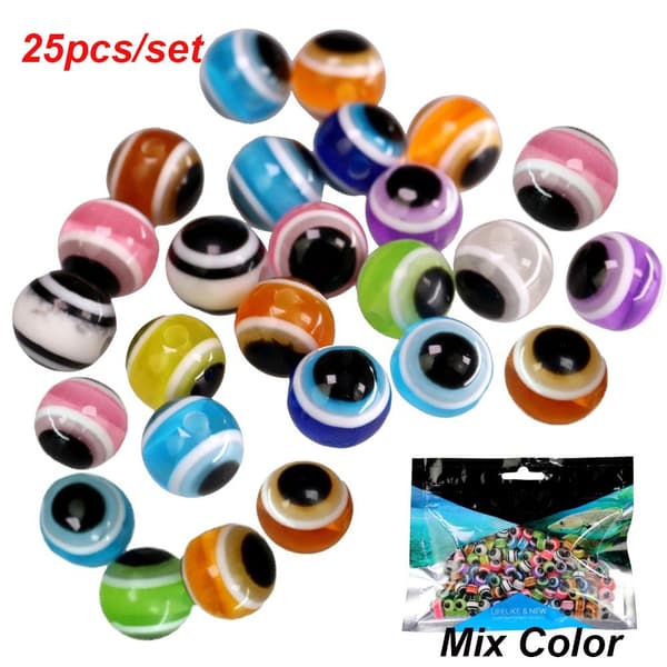 25st/ set Flugfiske Pärlor Fish Eye Carolina Rigs Skatter 6MM