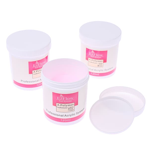 120ml Polymer Akrylpulver Hvit/Rosa/Klar For Negler TIPS Transparent