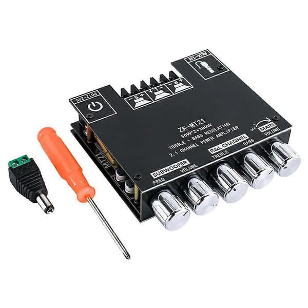 Ljudförstärkarkort Bluetooth 50Wx2&100W 2.1 Kanal med Diskant- & Baskontroll DIY Högtalare Hemmabio