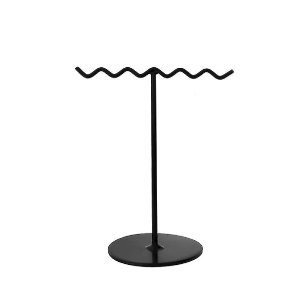 Smycken Organizer Visar Stand Örhänge Hållare Örhänge Display Rack Halsband Stand 13,5x12x7cm Black 13.5x12x7cm