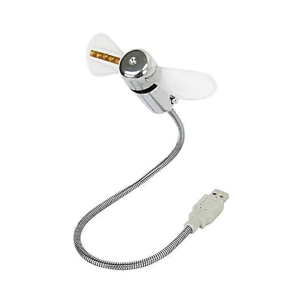 USB Design Bordventilator Justerbar ABS Energibesparende Lysende Køleventilator til Kollegieværelse Qinhai