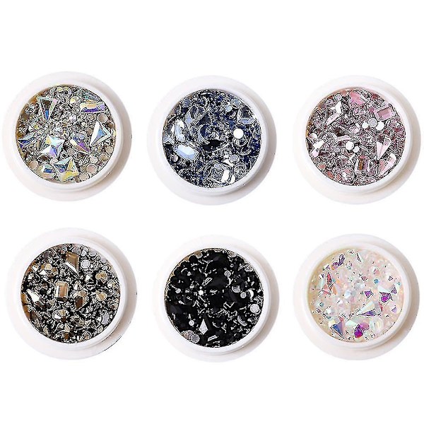Blandede farver Nail Art Rhinestonecrystal Rhinestones Til Negle Design Krystaller Gems