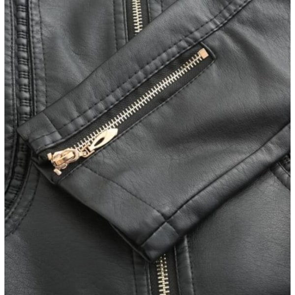Damejakker i kunstskinn, motorsykkelkåpe brown XXXL