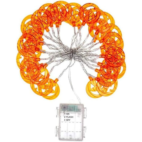 Halloween LED Jack-o-lantern Lys Kæde Halloween Belysning, 2