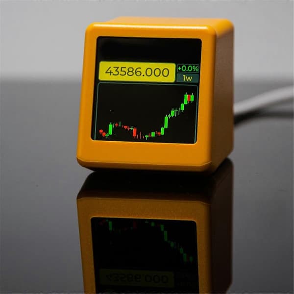 Til NerdMiner BitCoin Kryptovaluta Display Aktier, Valutakurs, Pris Tracker Ticker Vejr Tid Ur C