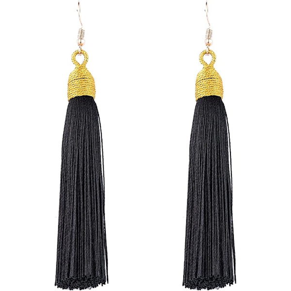 Langvevde duskøreringer – Statement Fringe Dangle Øreringer