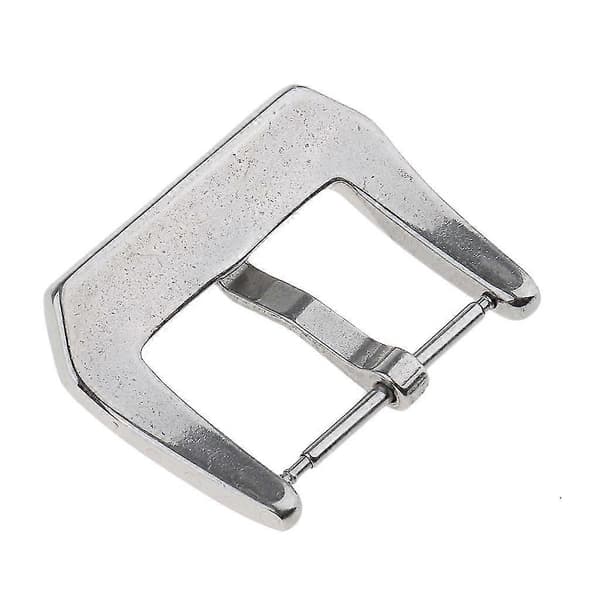 Högpolerat klockarmband i rostfritt stål med skruvfäste, spänne, 18 mm
