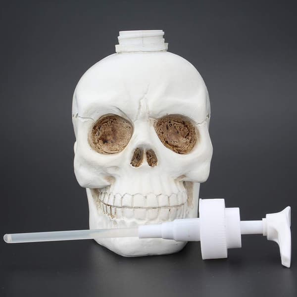 Sæbedispenser Halloween Skull Flydende Sæbepumpe Hvid