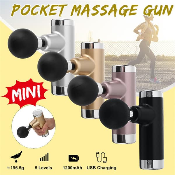 Massage Gun kompakt 5 intensitetsniveauer til alle muskelområder 1 stk.