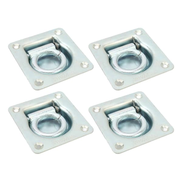 4 STK Innfelt Tilhenger Tau Ring Rustfritt Stål 2000lb Maksimal Bruddkraft Tilhenger Festestropper for Varebiler Tilhengere