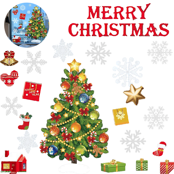 Christmas Snowflake Window Stickers för Glas Xmas Stickers style 1