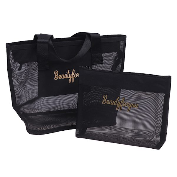Makeup Brush Travel Case Kosmetisk toalettväska Organizer Mesh K SET
