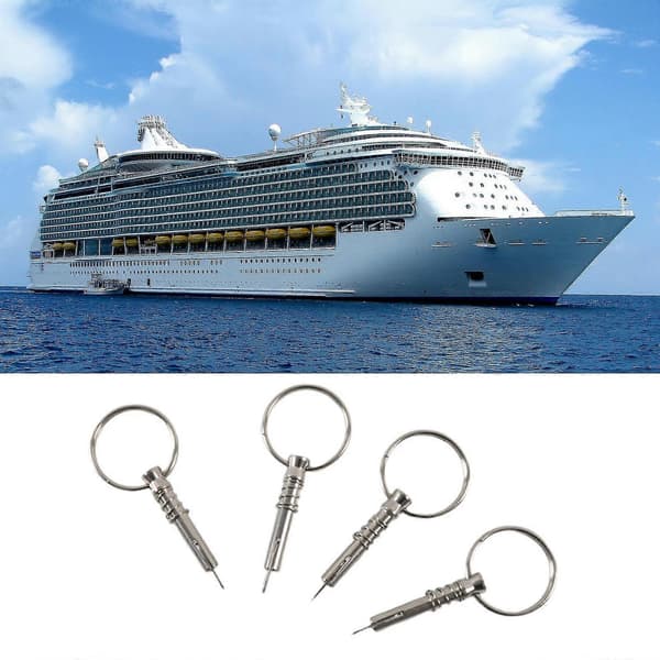 4 stk. hurtigutløserstift båt Bimini toppstifter 1/4\" diameter marineutstyr