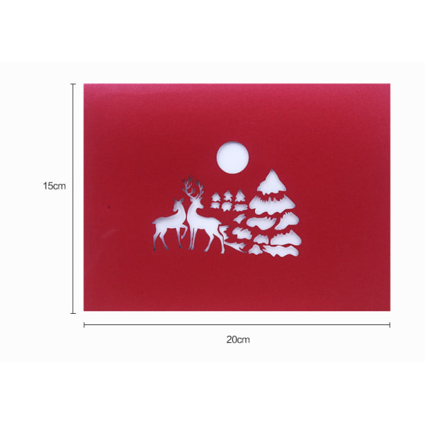 5-delt julehilsenkort Christmas Ranch Dimensional
