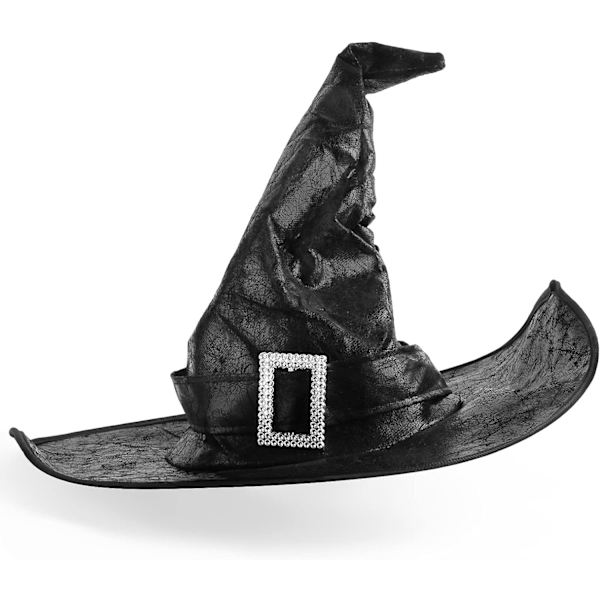 Halloween Heksehat Wizard Mænd Kvinder Sort Kostume Cosplay Party Pige