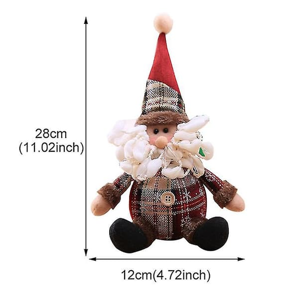 Juldocka Jultomten Snögubbe Älg Plyschleksaker Dekor Presenter Snowman