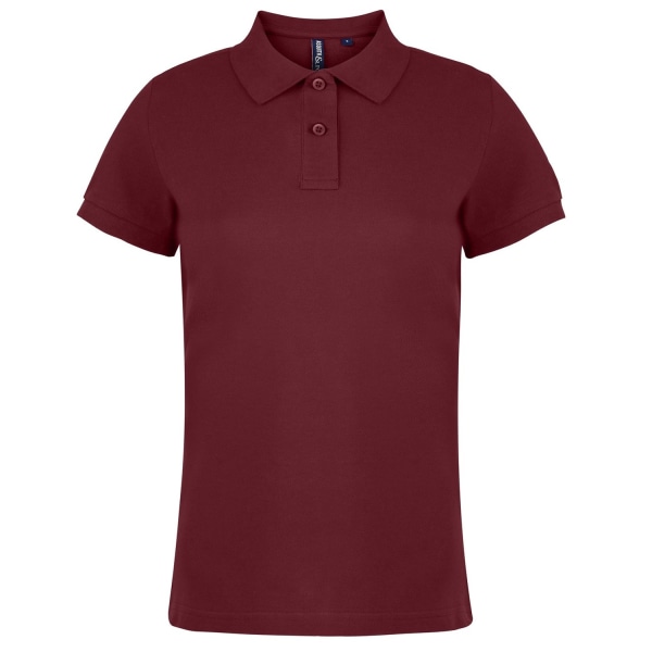 Asquith & Fox Dame/Dame Enkel kortærmet pikétrøje Bu Burgundy XL