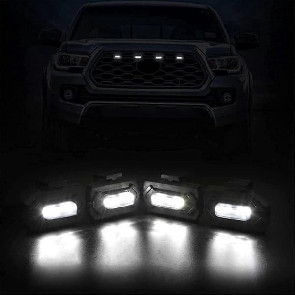 8 STK LED Frontgrilllys for Off Road Sport 2020 2021 Ekstern Grilllampe Gult Lys
