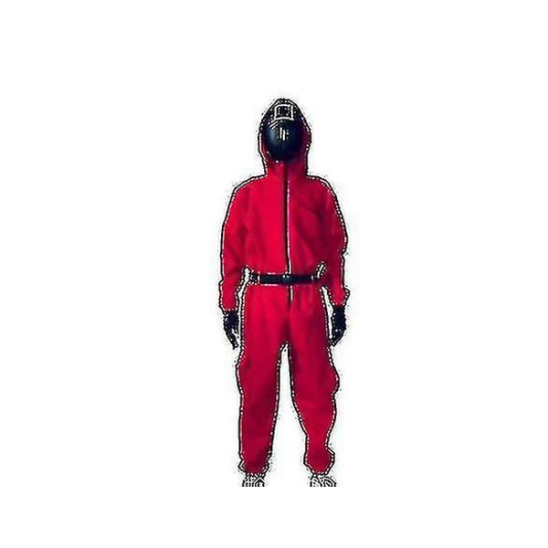 Vuxen Kid Halloween Squid Game Jumpsuit kostym set round