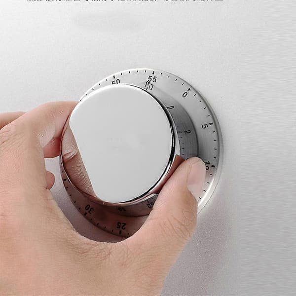 Mekanisk køkkentimer, adsorberbar magnetisk timer, vandtæt genanvendelig rustfrit stål