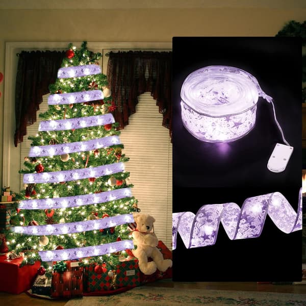 Silverglänsande ljusband, 2m, 20 LED, Julband, Jul