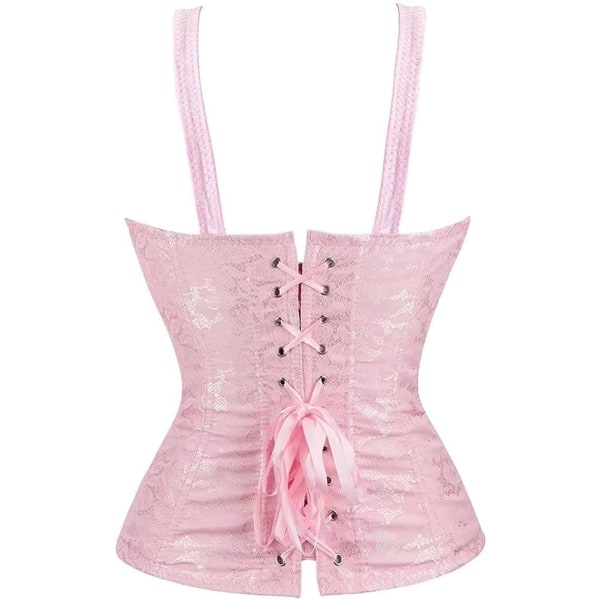 Korsetit naisille Overbust Bustier Top Gothic Sexy Shoulder 2928pink L