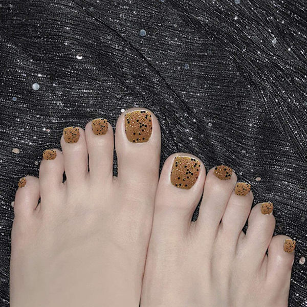 Paina varpaankynnet 24 kpl Halloween tekovarpaankynnet Glitter