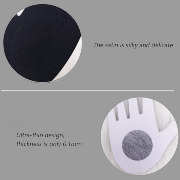 10 par Nipple Covers Satinpastor för engångsbruk Självhäftande black