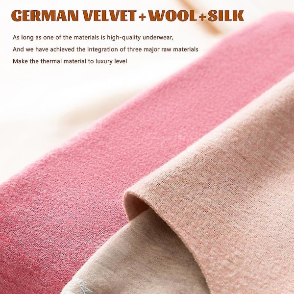 Nya thermal Herr Vinter Kvinnor Long Johns Set Fleece Håller Varma I Kall Väder Female Pink M