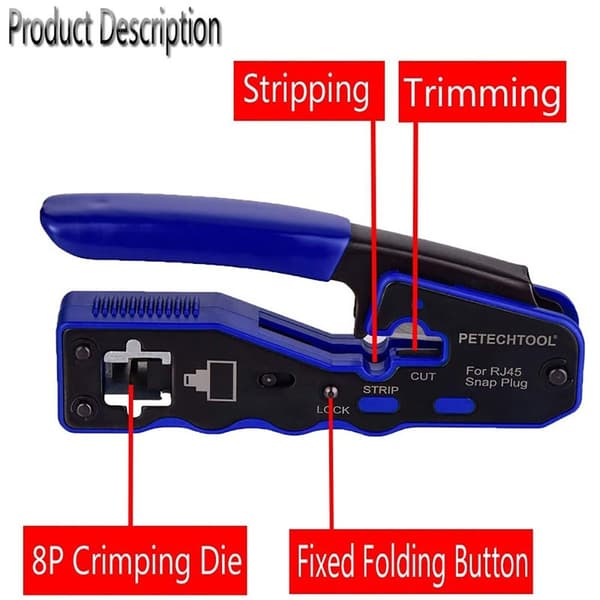 Tång Crimp Tool RJ45 Pass Through