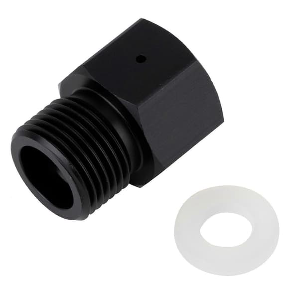 Sodaflaskeadapteromformer svart for W21.8 akvarium brygge ølfat CO2-tankregulator