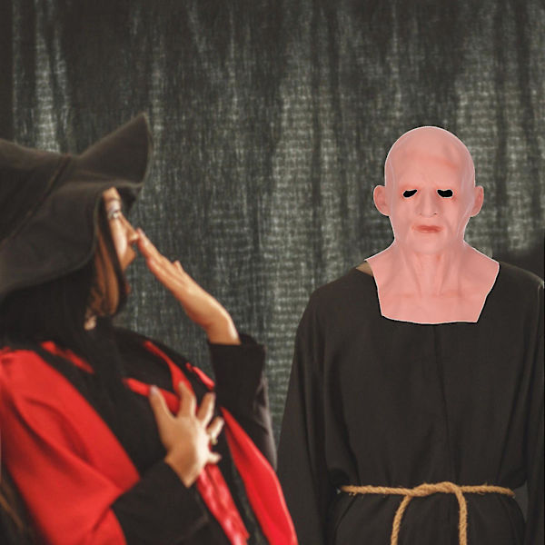 Halloween Skräck Rolig Latex Hel Huvudbonad Rolig Skräck Mask Leksaker B
