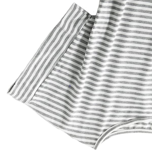 Familiekjoler Split Selesett Maa Gutter og Jenter Failj Klær for Going Beach Side grey stripes mom m
