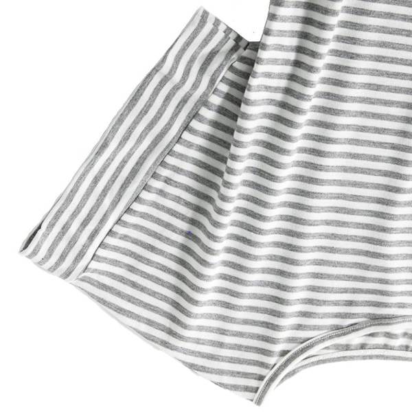 Familjeklänningar Split Sele Set Mamma Pojkar och Flickor Familj Kläder för Going Beach Side grey stripes girl 3-4y