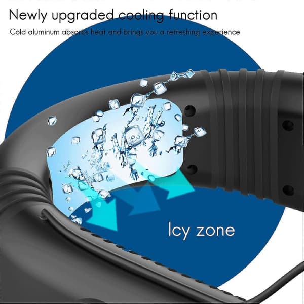 Kylande Lazy Trådlös Hängande Halsfläkt Med Bluetooth Headset, svart