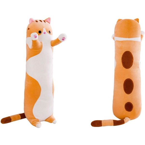 Plyschar Katter Docka Mjuk Mjuk Kattunge Kudde Docka Leksak Present till barn Flickvän Mjukdjur Plysch Mjukdjur Lång Katt Plysch Stor (Brun, 35,4 tum)