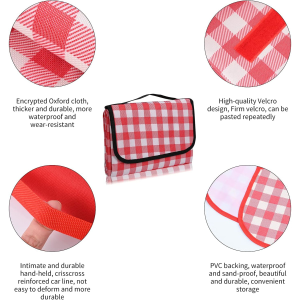 Picknickfilt 200 X 200 Cm. Utomhus strandfilt