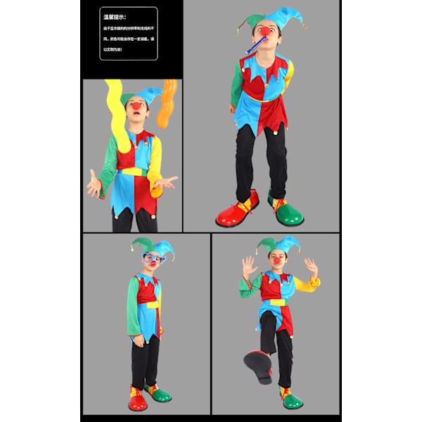 Clown Holiday -pukusetti vanhemmille ja lapsille, karnevaalijuhlat Halloween Boys 4-6Years