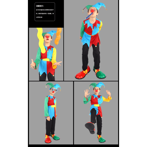 Klovn Holiday Kostymesett Foreldre-Barn Karneval Party Halloween Boys 7-10Years
