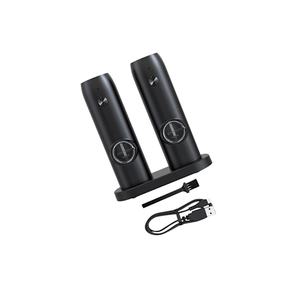 1/2/3 Electronic Pepper Mill USB Uppladdningsbar Justerbar Double with base 1Set