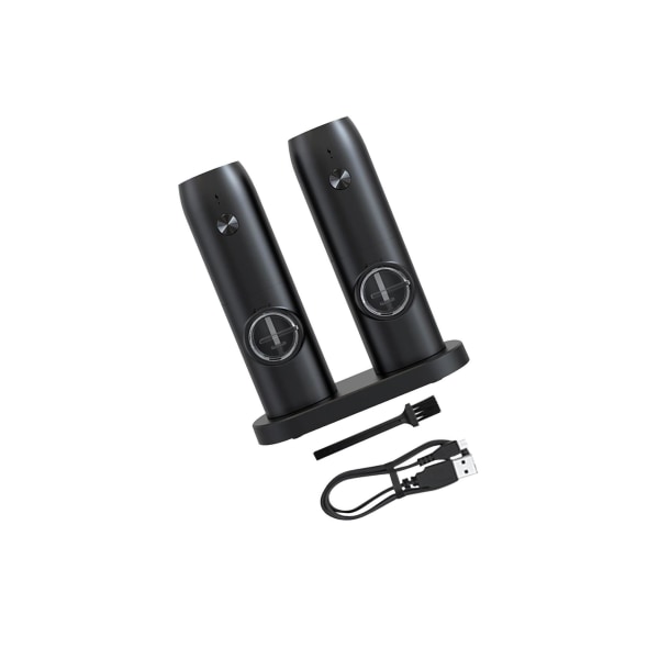 1/2/3 Elektroninen pippurimylly USB Ladattava Säädettävä Double with base 1Set
