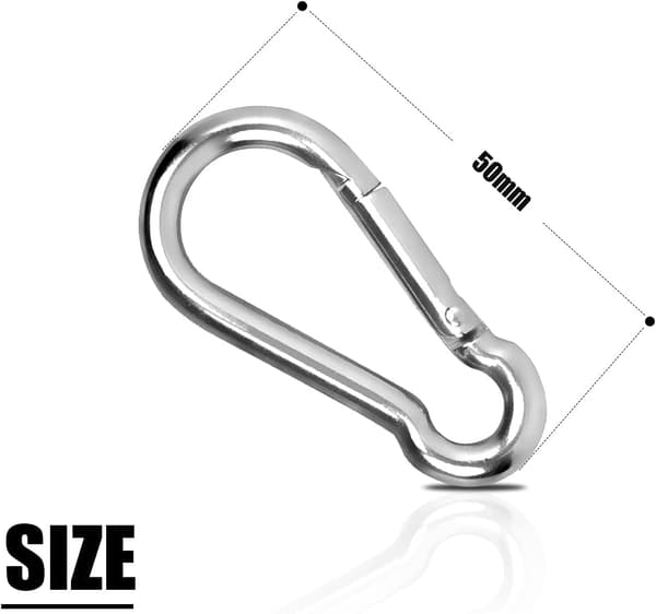 10 stk Heavy Duty 304 rustfrie karabinkroker Premium kvalitet