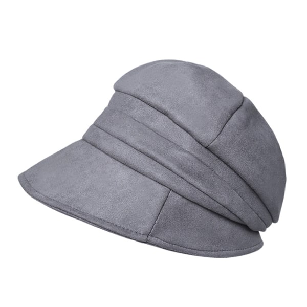 Personlig mjuk brätte åttkantig hatt Vinter Håll varm Kyltäta hattar för vandring utomhus Grey